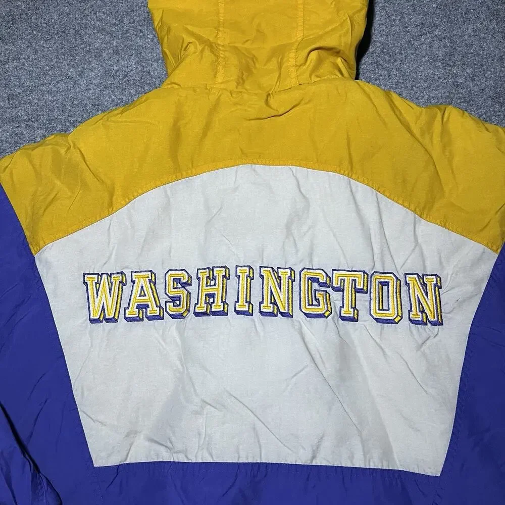 Vintage 90s Washington Huskies Jacket Mens XL Apex One Hooded Logo Full Zip
